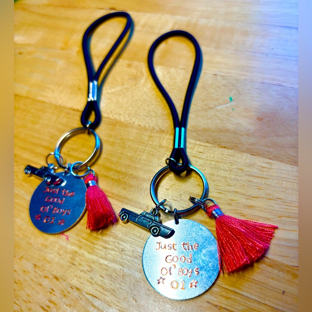 Just the Good ‘ol Boys 01 key chain custom stamped inspired by Dukes of Hazzard